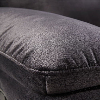 5 Seater Corner Couch Velvet Grey Fabric Recliner Sofa Lounge Set with Quilted Back Cushions - Cosy Abode