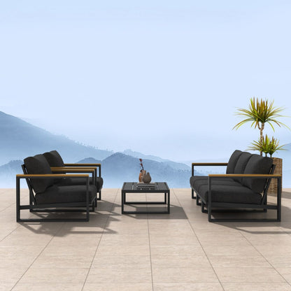 5 Seater Grandeur Lounge Suite – Charcoal Grey - Cosy Abode