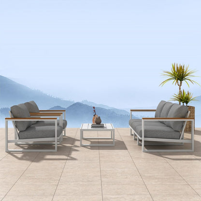 5 Seater Grandeur Lounge Suite – White - Cosy Abode