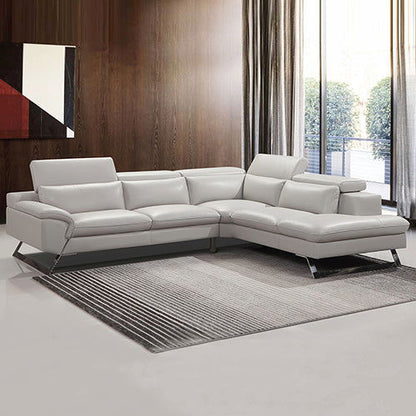 5 Seater Lounge Cream Colour Leatherette Corner Sofa Couch with Chaise - Cosy Abode