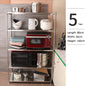 5 Tiers 160cm Height Stainless Steel Kitchen Microwave Oven Storage Rack Multilayer Organizer for Cookware - Cosy Abode