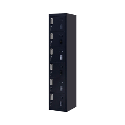 6-Door Locker for Office - Black - Cosy Abode