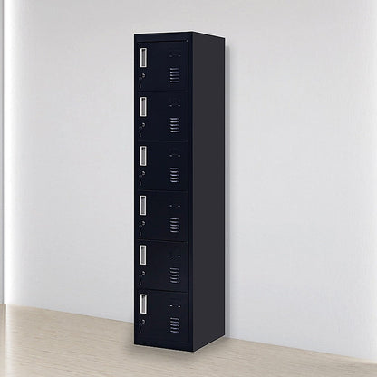 6-Door Locker for Office - Black - Cosy Abode