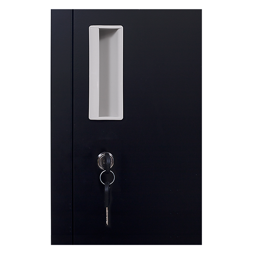 6-Door Locker for Office - Black - Cosy Abode