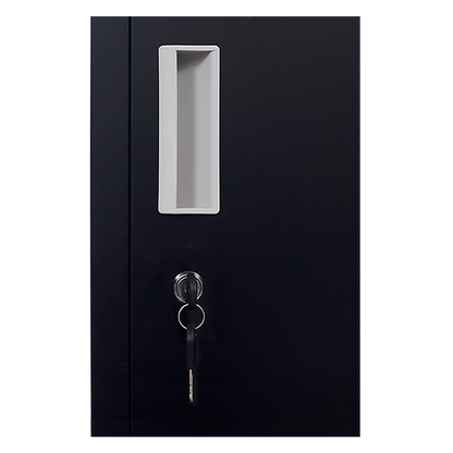 6-Door Locker for Office - Black - Cosy Abode