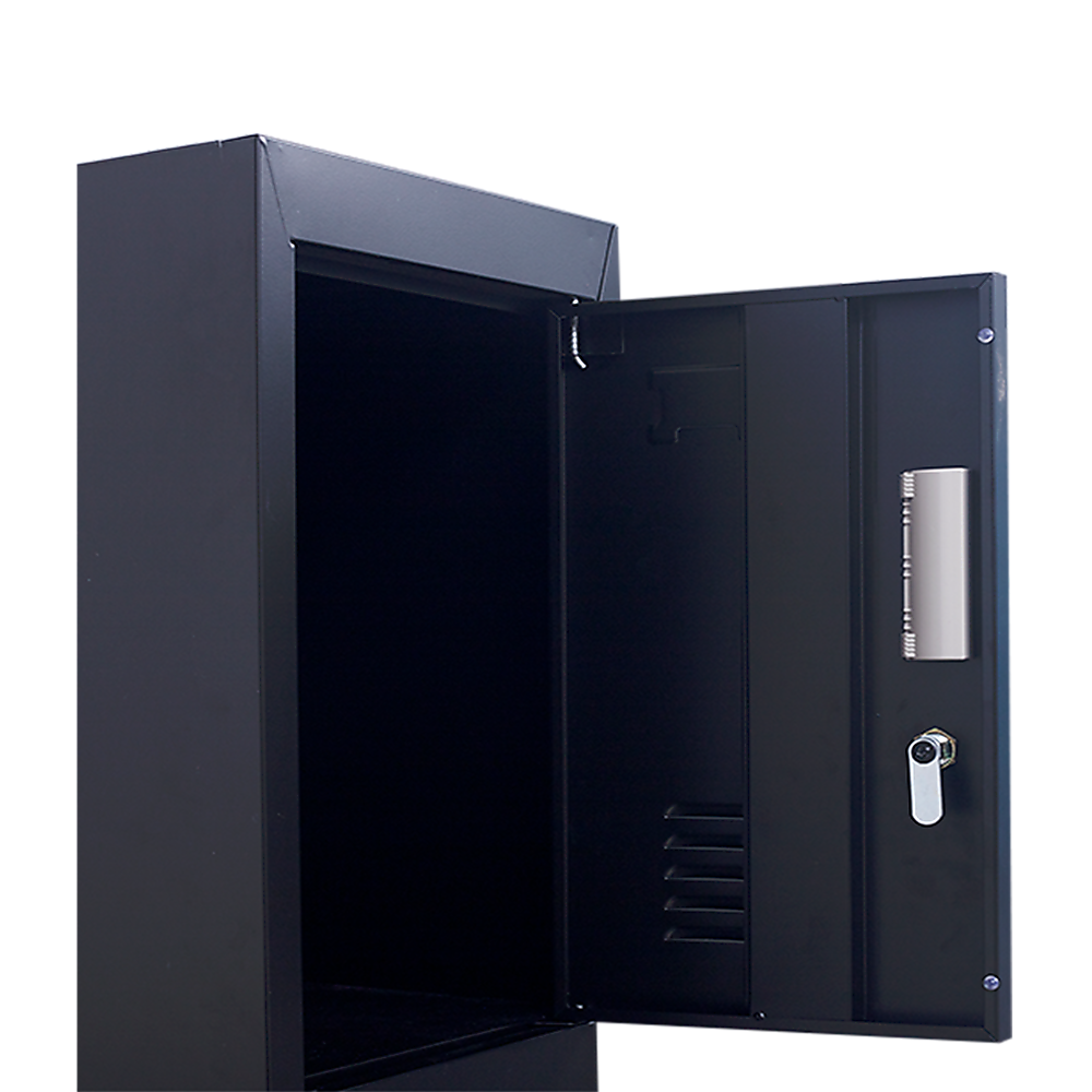 6-Door Locker for Office - Black - Cosy Abode