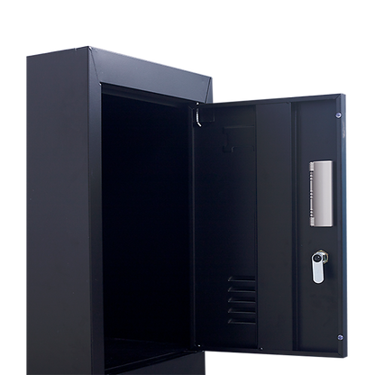 6-Door Locker for Office - Black - Cosy Abode