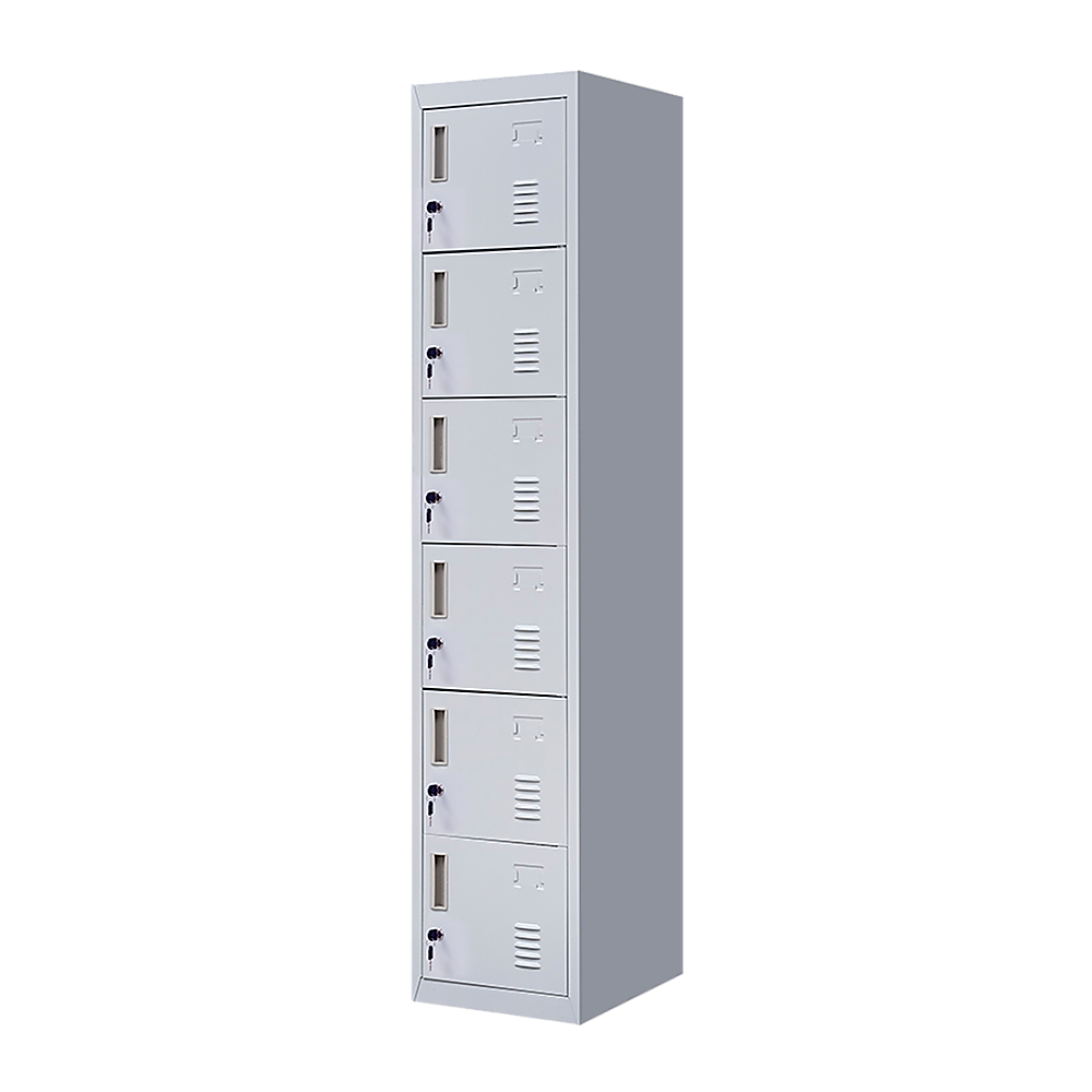 6-Door Locker for Office - Grey - Cosy Abode