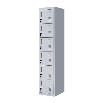 6-Door Locker for Office - Grey - Cosy Abode