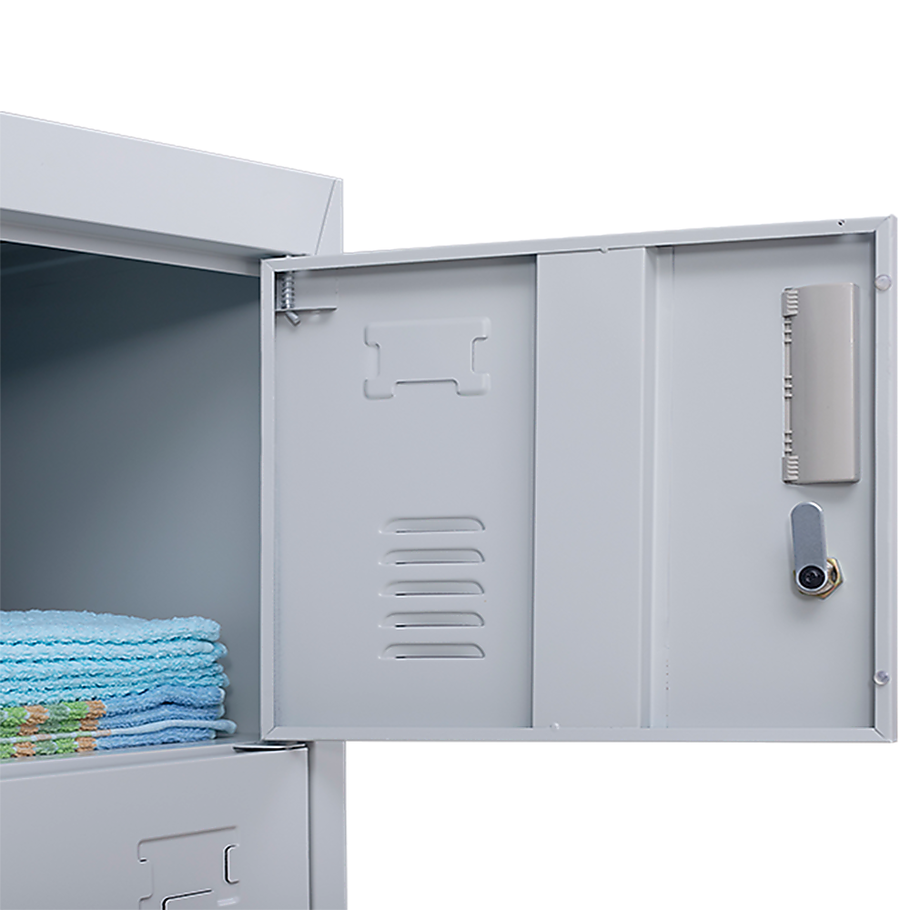 6-Door Locker for Office - Grey - Cosy Abode