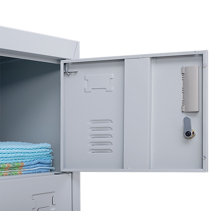 6-Door Locker for Office - Grey - Cosy Abode