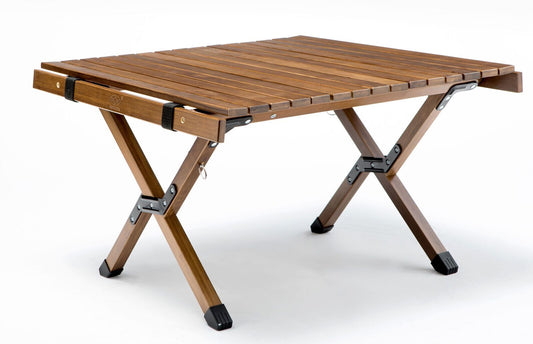 62cm Foldable Bamboo Outdoor Camping Table Waterproof Wood Wooden Travel - Small - Cosy Abode