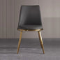 6X Dining Chairs Black Leatherette Seat Golden Frame Tripod Legs Stainless Steel Firm Support - Cosy Abode