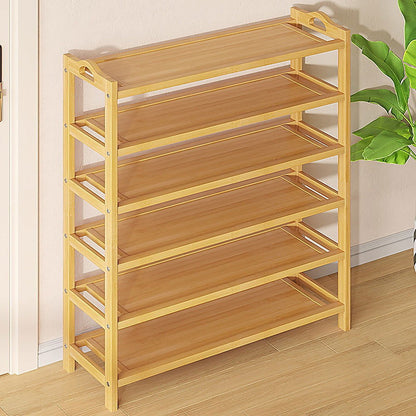 6 Level Bamboo Shoe Shelf for Entryway or Wardrobe - Cosy Abode