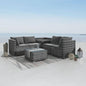 6 Pc Coogee Modular Outdoor Setting - Grey - Cosy Abode