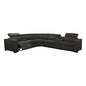 6 Seater Real Leather sofa Grey Color Lounge Set for Living Room Couch with Adjustable Headrest - Cosy Abode