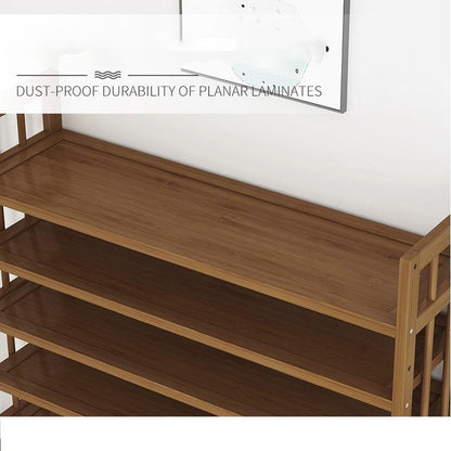 6 Tier Tower Bamboo Wooden Shoe Rack Corner Shelf Stand Storage Organizer - Cosy Abode