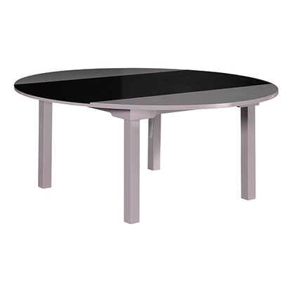 7 Piece Breakfast or Dining Table with 6 Chairs in High Gloss MDF finish - Black & White - Cosy Abode