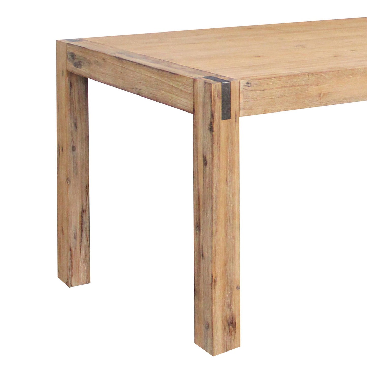 7 Pieces Dining Suite 180cm Medium Size Dining Table & 6X Chairs with Solid Acacia Wooden Base in Oak Colour - Cosy Abode