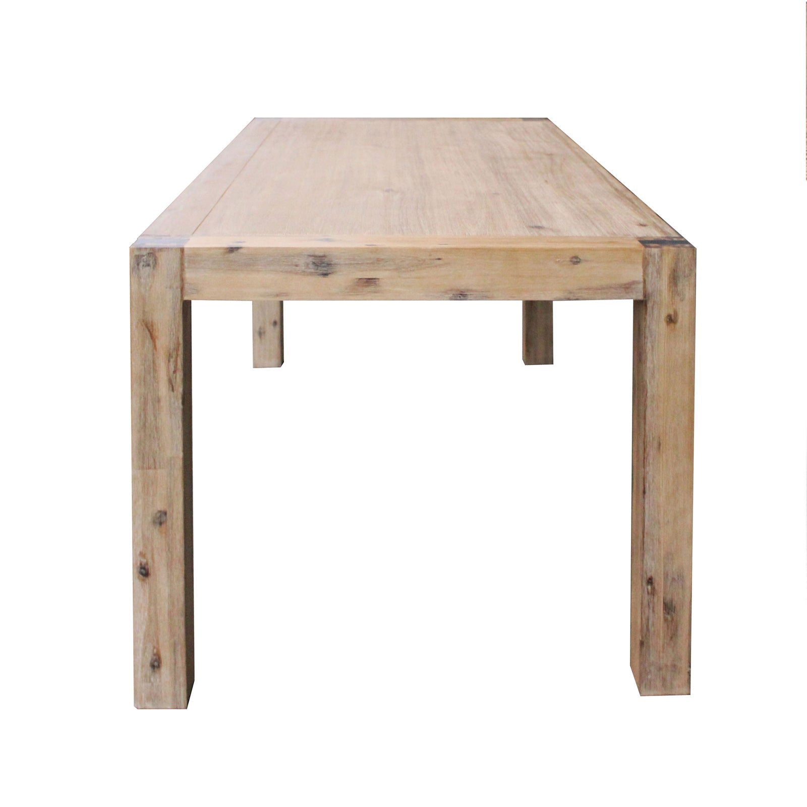 7 Pieces Dining Suite 180cm Medium Size Dining Table & 6X Chairs with Solid Acacia Wooden Base in Oak Colour - Cosy Abode