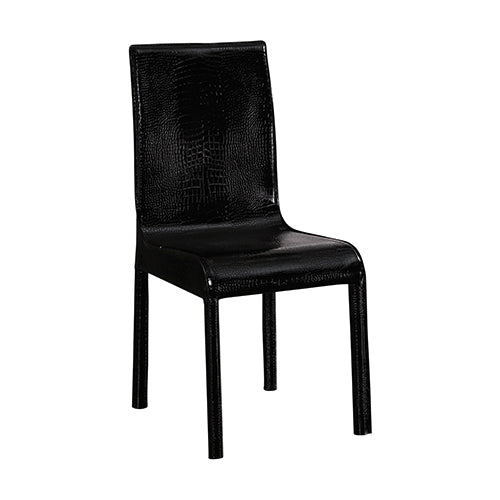 7 Pieces Dining Suite Dining Table & 6X  Black Chairs in Rectangular Shape High Glossy MDF Wooden Base Combination of Black & White Colour - Cosy Abode