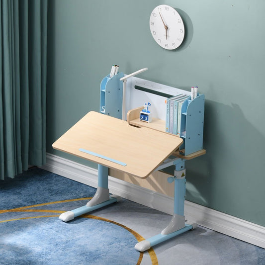 80cm Height Adjustable Children Kids Ergonomic Study Desk Only Blue - Cosy Abode