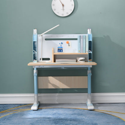 80cm Height Adjustable Children Kids Ergonomic Study Desk Only Blue - Cosy Abode