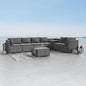 8PCS Outdoor Furniture Modular Lounge Sofa Lizard-Grey - Cosy Abode