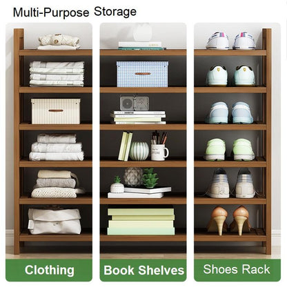 8 Tier Tower Bamboo Wooden Shoe Rack Corner Shelf Stand Storage Organizer - Cosy Abode