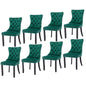 8x Velvet Dining Chairs- Green - Cosy Abode