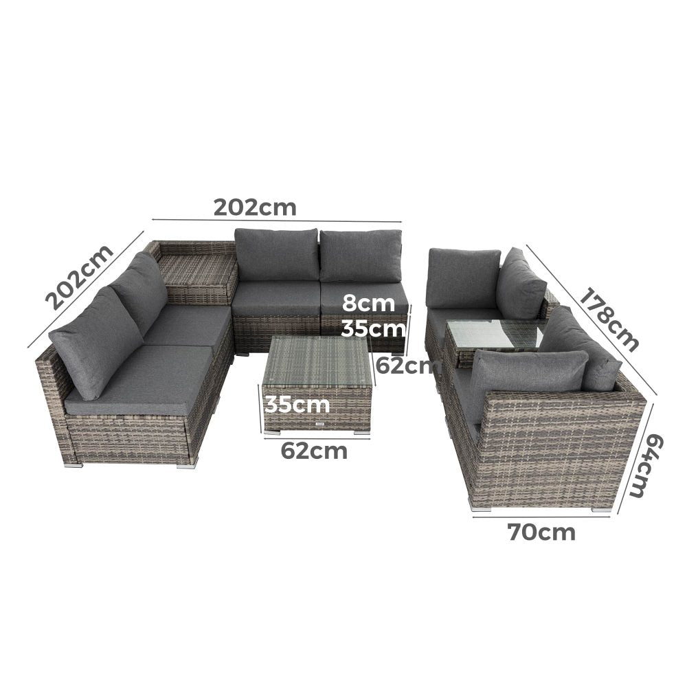 9-Piece Outdoor Setting - Cosy Abode