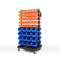 92-Piece Bin Mobile Garage Storage Bin Rack Heavy-Duty Tool Organizer with Swivel Wheels - Cosy Abode