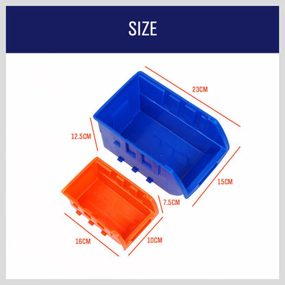 92-Piece Bin Mobile Garage Storage Bin Rack Heavy-Duty Tool Organizer with Swivel Wheels - Cosy Abode