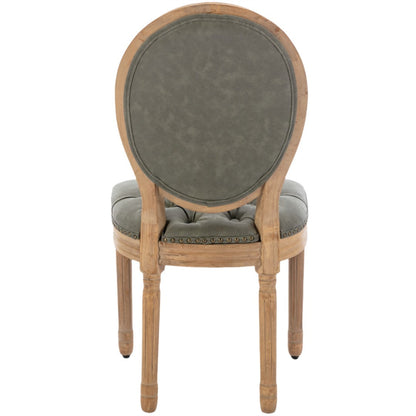 AADEN 4x Velvet Faux Leather Dining Chairs with Solid Wood Legs-Pine Green - Cosy Abode