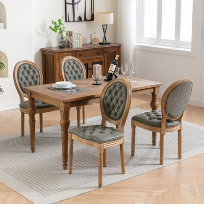 AADEN 8x Velvet Faux Leather Dining Chairs with Solid Wood Legs-Pine Green - Cosy Abode