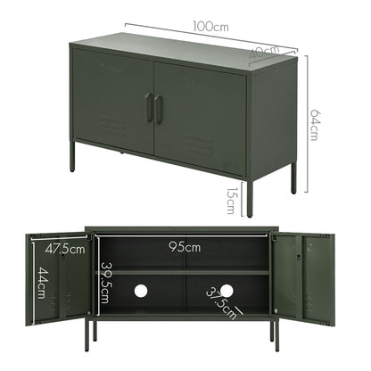 ArtissIn Buffet Sideboard Metal Cabinet - BASE Green - Cosy Abode