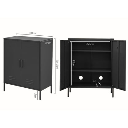 ArtissIn Buffet Sideboard Metal Cabinet - SWEETHEART Charcoal - Cosy Abode