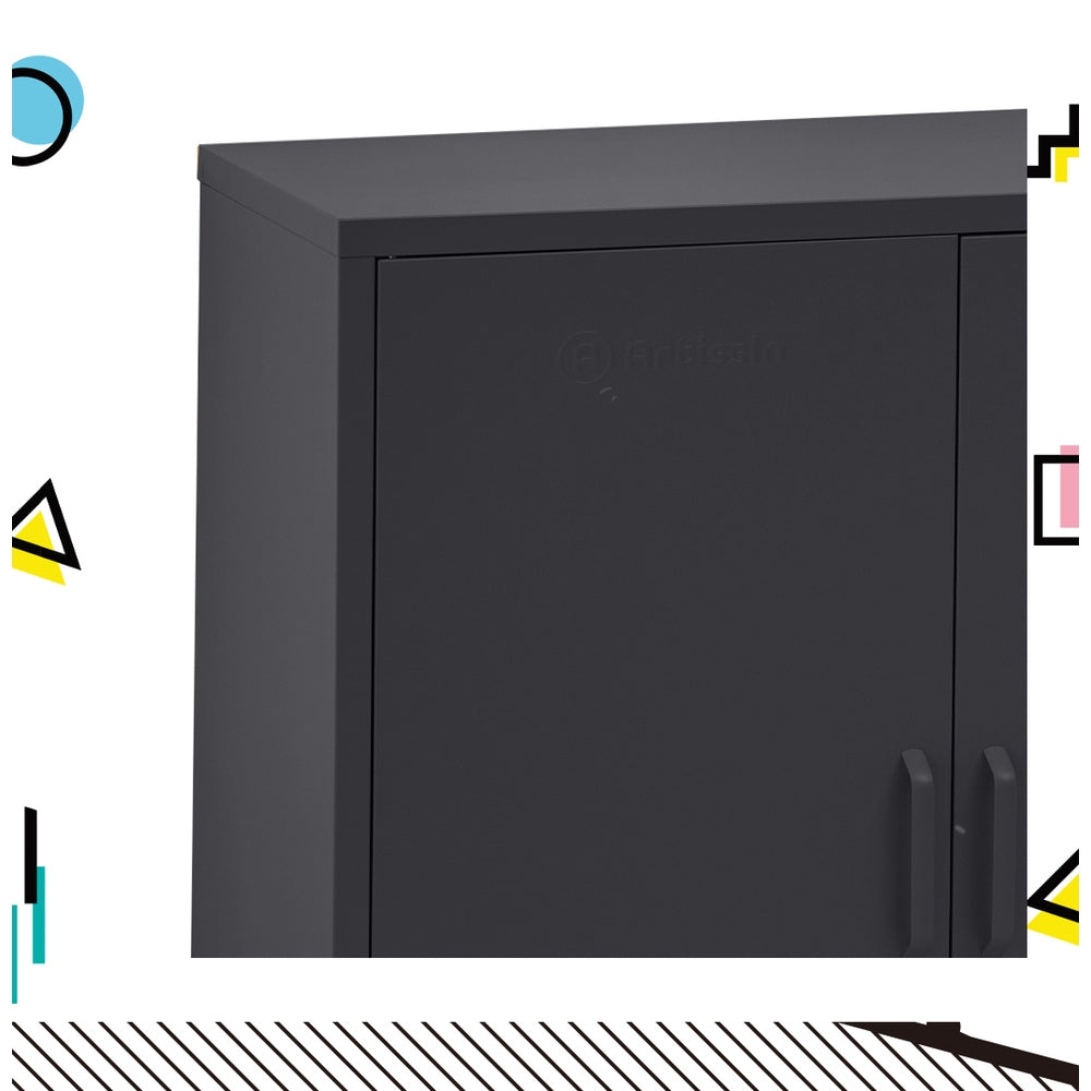 ArtissIn Buffet Sideboard Metal Cabinet - SWEETHEART Charcoal - Cosy Abode