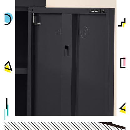 ArtissIn Buffet Sideboard Metal Cabinet - SWEETHEART Charcoal - Cosy Abode