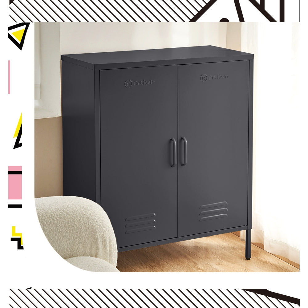 ArtissIn Buffet Sideboard Metal Cabinet - SWEETHEART Charcoal - Cosy Abode
