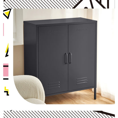 ArtissIn Buffet Sideboard Metal Cabinet - SWEETHEART Charcoal - Cosy Abode