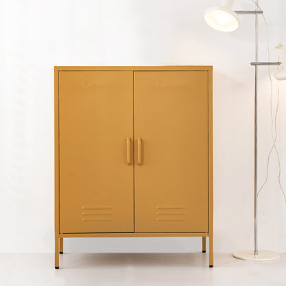 ArtissIn Buffet Sideboard Metal Cabinet - SWEETHEART Yellow - Cosy Abode