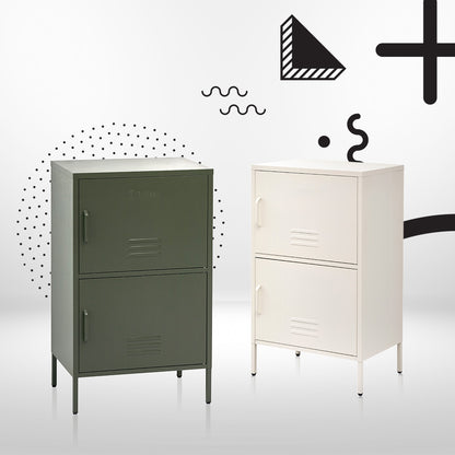 ArtissIn Buffet Sideboard Metal Cabinet - DOUBLE Green - Cosy Abode