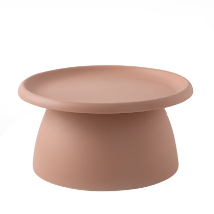 Artiss Coffee Table Round 71CM Plastic Pink - Cosy Abode