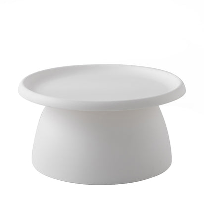 Artiss Coffee Table Round 71CM Plastic White - Cosy Abode