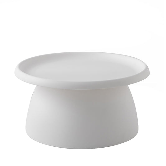 Artiss Coffee Table Round 71CM Plastic White - Cosy Abode