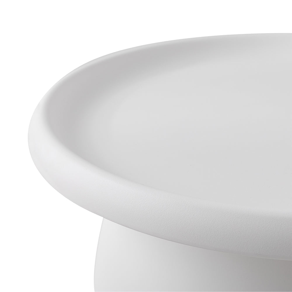 Artiss Coffee Table Round 71CM Plastic White - Cosy Abode