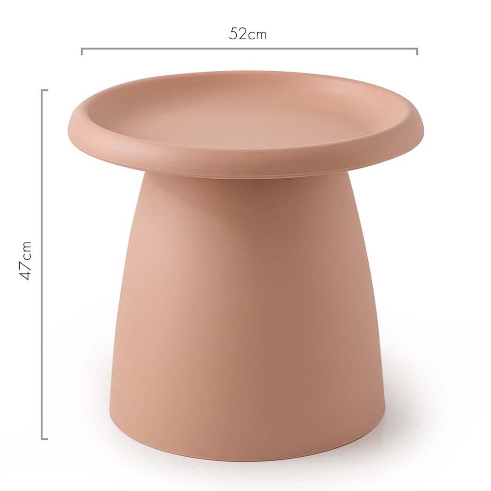 ArtissIn Coffee Table Round 52CM Plastic Pink - Cosy Abode