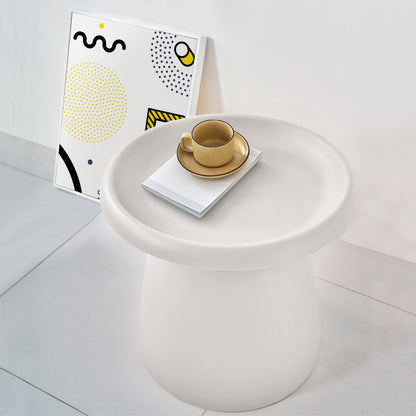 Artiss Coffee Table Round 52CM Plastic White - Cosy Abode