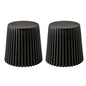 ArtissIn 2x Bar Stools Cupcake Plastic Foot Stool Black - Cosy Abode
